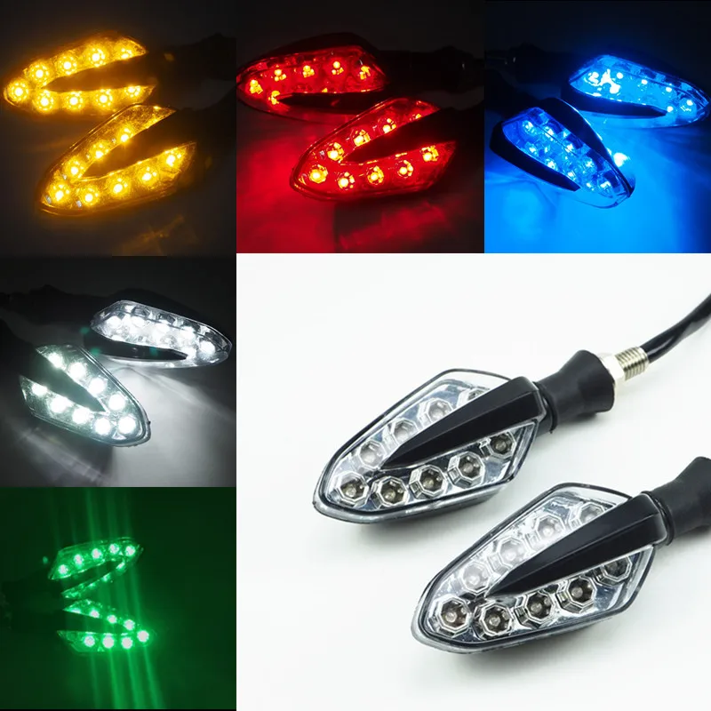 QIPO 1 пара мотоциклетных светодиодных стоп сигналов 9 индикаторов двойной цвет: