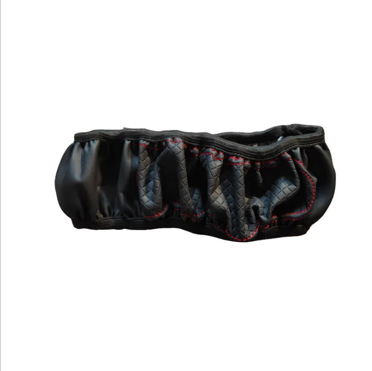 

Car steering wheel cover fiber leather double round without inner ring elastic band grip car interior accessories