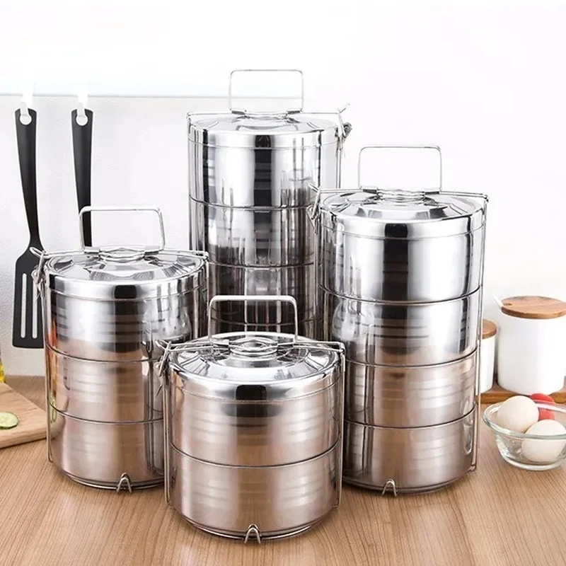 

Японский термоланч-бокс для детей и взрослых, портативный Портативный Ланч-бокс из нержавеющей стали марки 304 с защитой от протечек