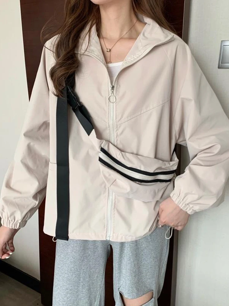 

Autumn 2020 New Design Sense Small Number Of French Top Women's Korean Loose Shirt Showing Thin Standing Collar Long Sleeve Shir