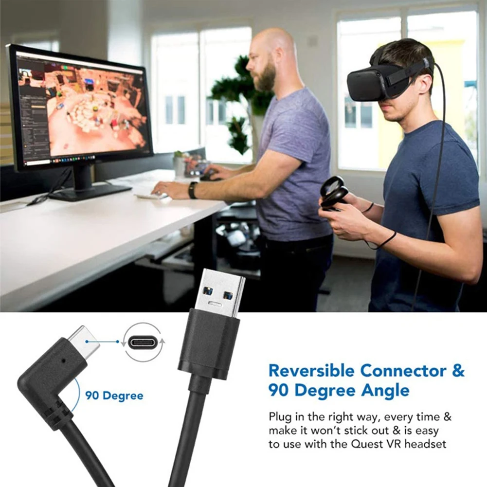 

8M/ 26FT VR Game Extension Cable USB3.1 Stable Link Cable High Speed With Signal Booster For Oculus Quest 2 VR Accessories