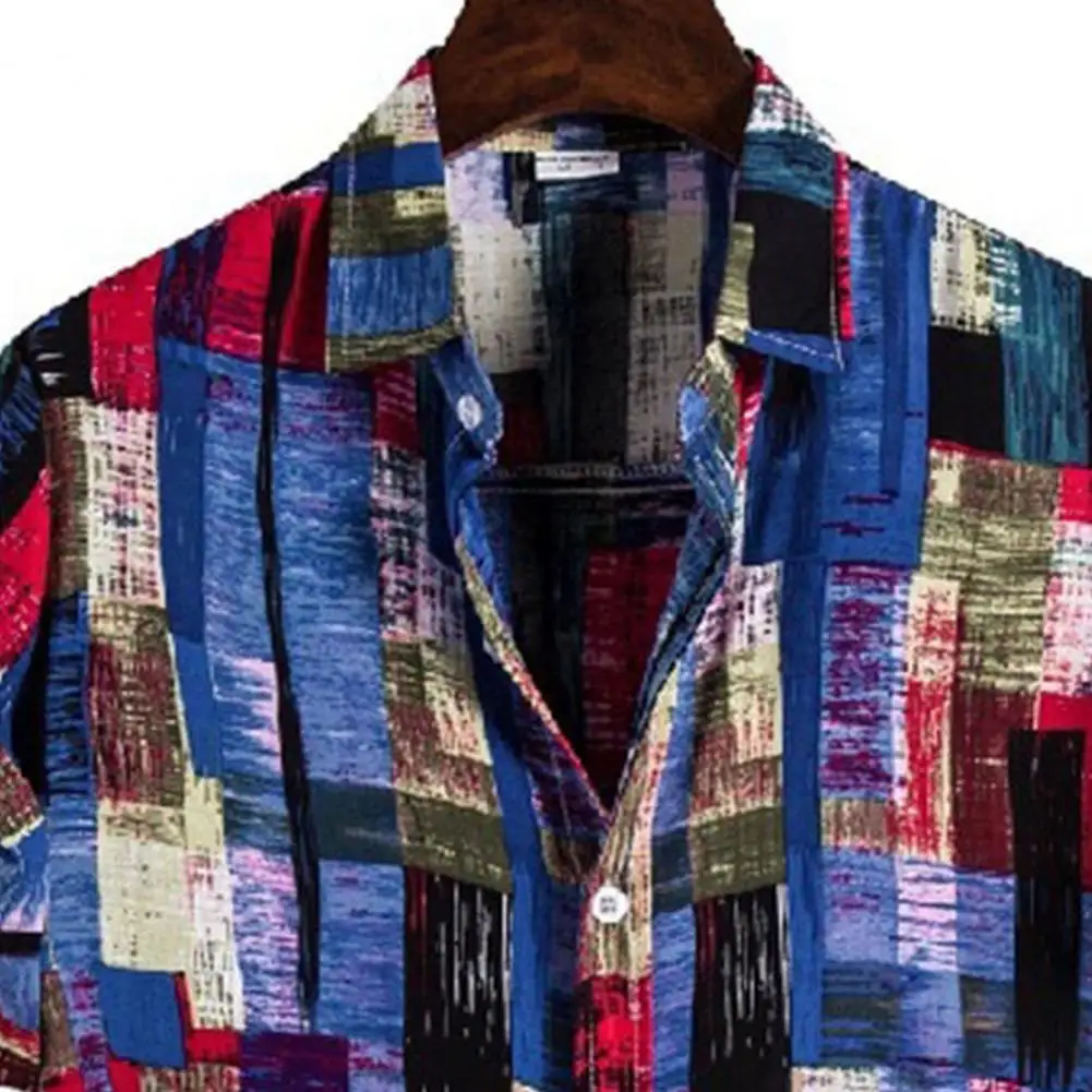 

Hawaiian Shirt Printing Turn-down Collar Cotton Blend Men T-shirt Short Sleeve Summer Shirts Men Fashion Casual Streetwear