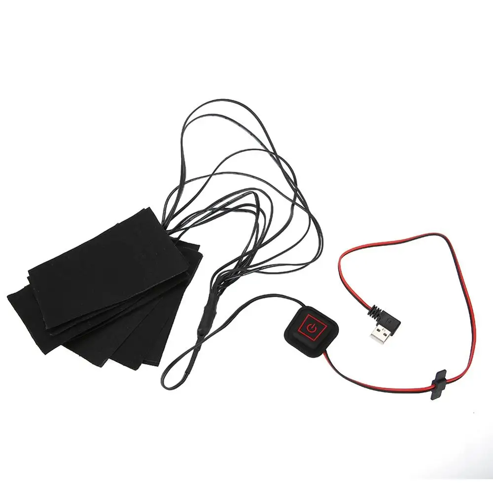 1 Set USB Electric Heated Jacket Heating Pad Outdoor Themal Warm Winter autumn Vest Pads for DIY Clothing | Спорт и развлечения
