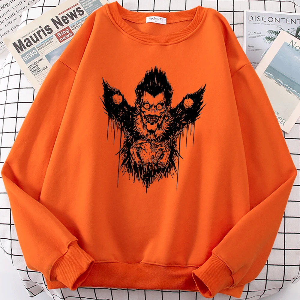 

Death Note Terror Character Print Male Sweatshirts Cartoons Pullover Hoodie Creativity Oversized Hoodies Street Loose Menswear