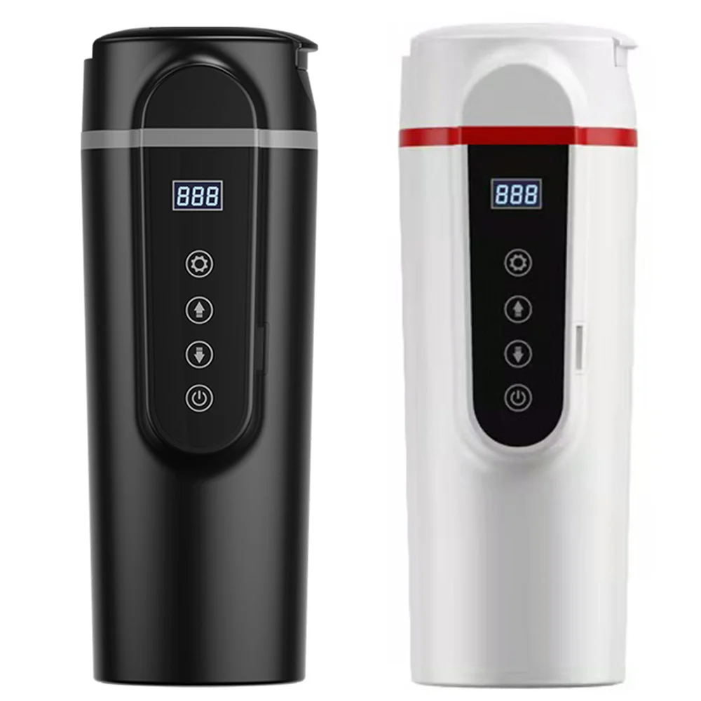 

420ml Stainless Steel Car Heating Cup 12V/24V Electric Water Cup LCD smart Display Temperature Kettle Coffee Tea Milk Heated