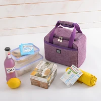 functional pattern oxford cooler lunch box portable insulated canvas lunch bag thermal food picnic lunch bags for women kids