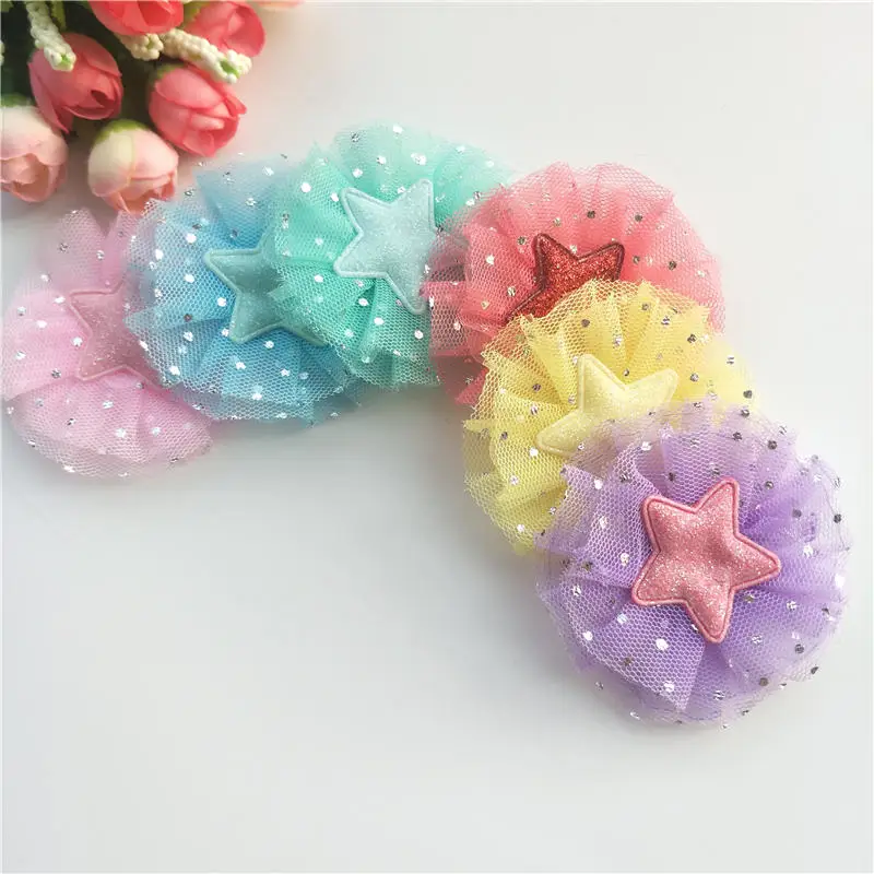 Аппликация для детских заколок волос 6 5 см 24 шт./лот|padded applique|padded flower appliquepadded star