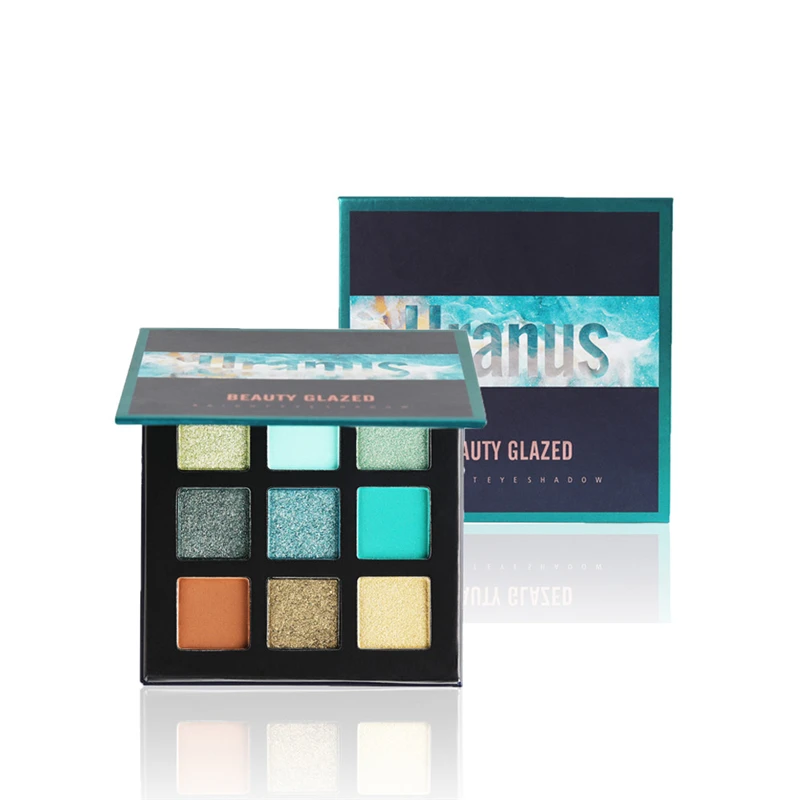 9 Colors Eyeshadow Makeup Pallete Glitter Shimmer Eyeshadows Palette Matte Powder Pigmented Eye Shadow Makeup Palette - Color: D