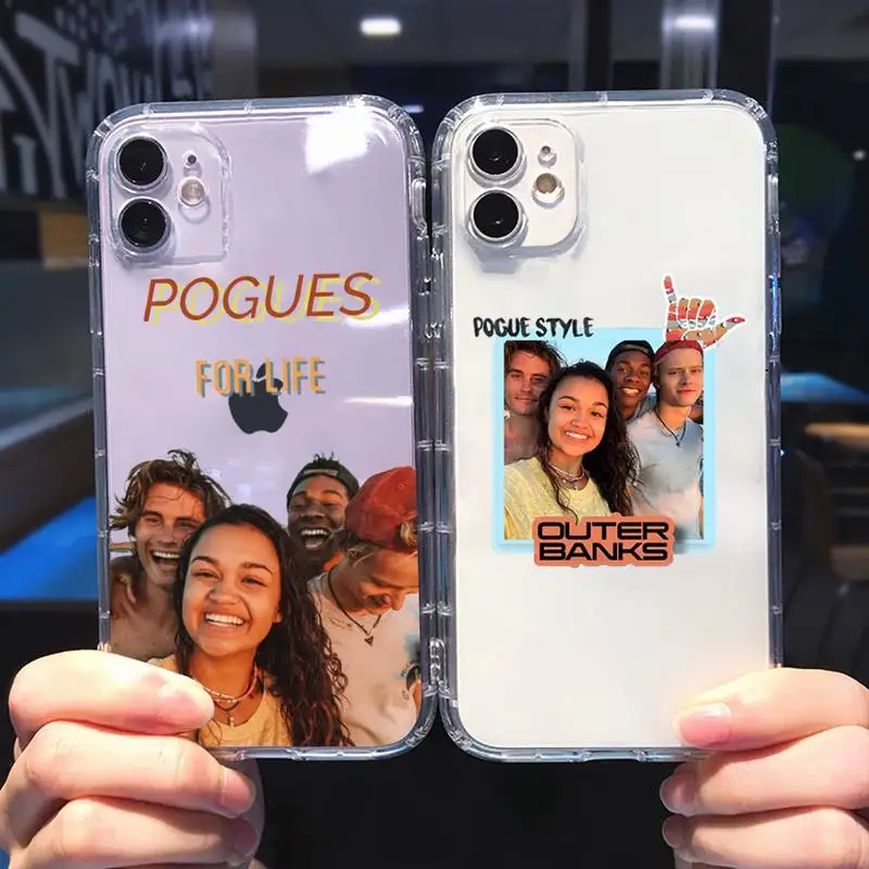 

Pogue Life Outer Banks Phone Case Transparent Clear for iPhone 12 11 mini pro 8 XS MAX 7 Plus X XR