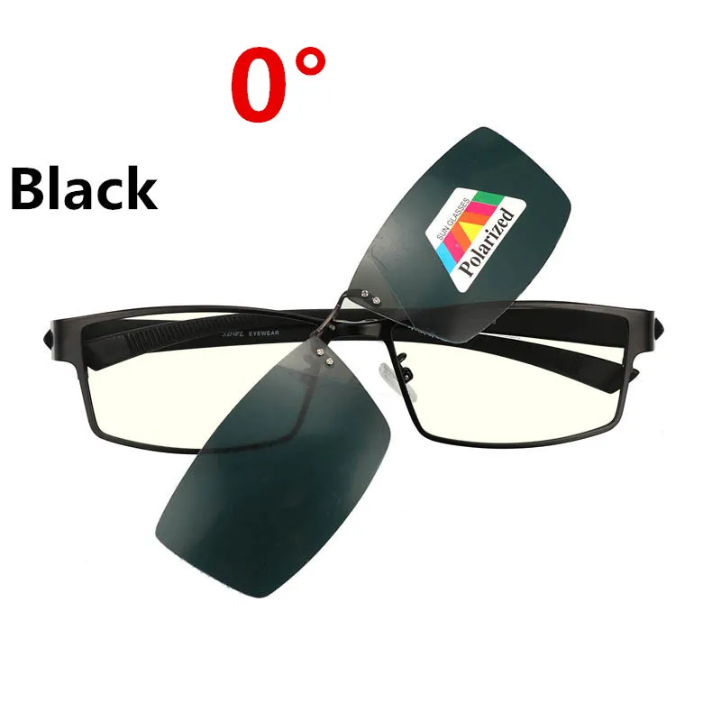 black 0 Клипса солнцезащитные очки из нержавеющей близорукости очки для компьютера мужские очки с прозрачными защитными стеклами очки анти синий луч Оправа очков-1,0 очки-1-2-3 - Цвет оправы: black 0