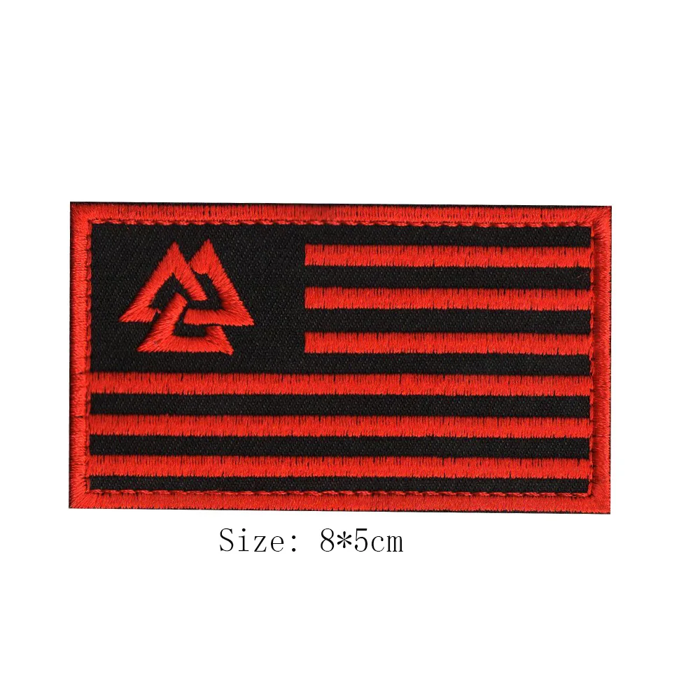 Тактический амулет с 3D вышивкой в скандинавском стиле значок-символ Викинга