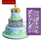 Кролики и олень сетки трафареты пасхальные трафареты для торта, помадка форма для торта Sugarcraft форма для свадебного торта инструмент для украшения торта Формы для выпечки