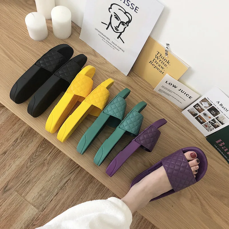 Женские летние шлепанцы Ulzzang модные повседневные дамские туфли под платье