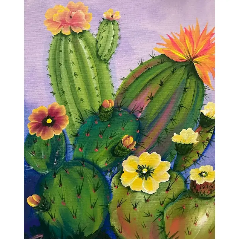 

Gatyztory Frame Cactus DIY Painting By Numbers Canvas Drawing Handpainted Kits Acrylic Paints Artwork Unique Gift Wall Decor 60×