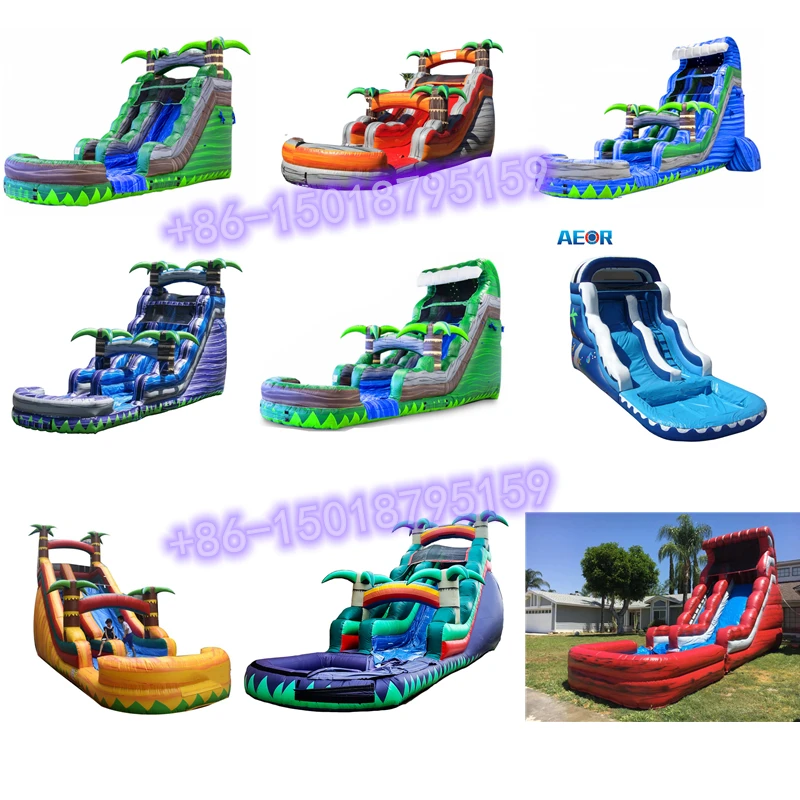 Коммерческие надувные водные горки для детей и взрослых китайская водная горка