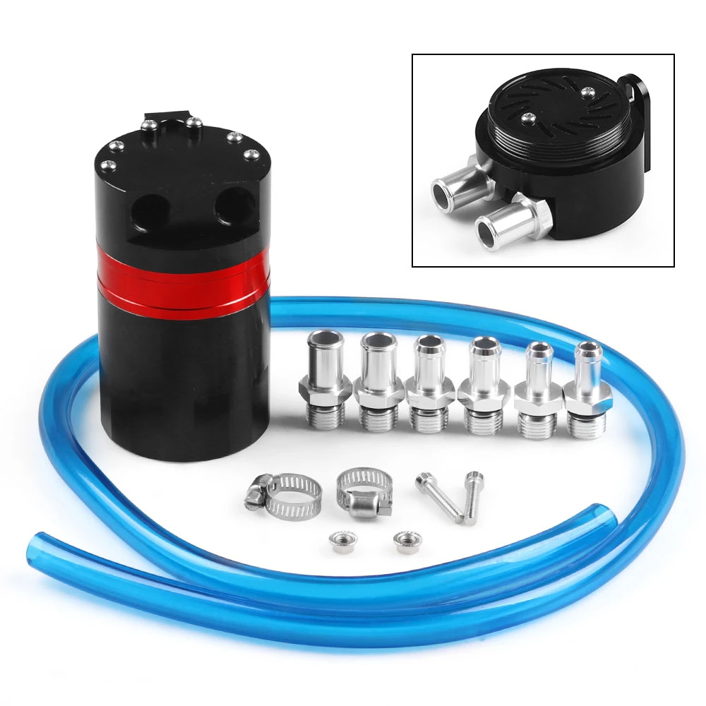 Универсальный гоночный алюминиевый резервуар для масла с 6 фитингами