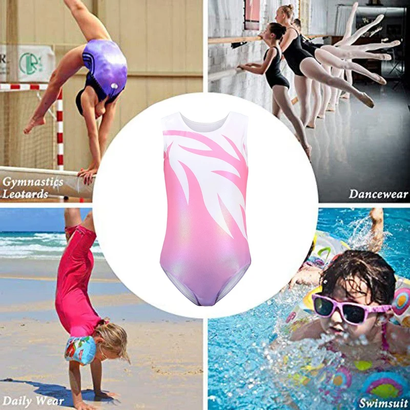 

Gymnastics Leotard Kids Ballerina Ballet-Leotard for Performance Kids Ballet Dance Jumpsuit