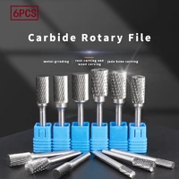 carbide rotary file milling metal grinding cutter burr head drill bit 6mm shank cut rotary dremel tools electric grinding tools