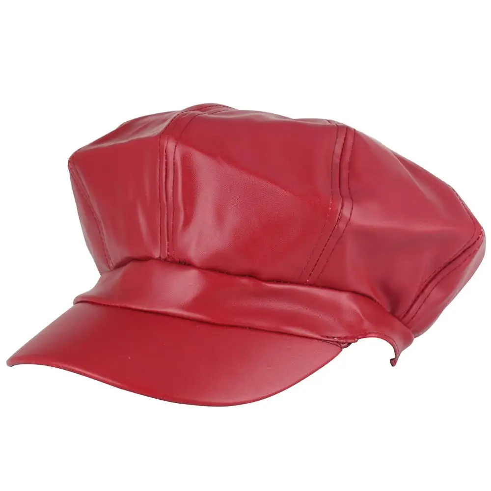 Элегантные женские береты шапки из искусственной кожи уличная Блиндер