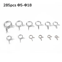 285pcs stainless steel fuel line spring tube clamp kit for car motorcycle rv %cf%865 %cf%8618
