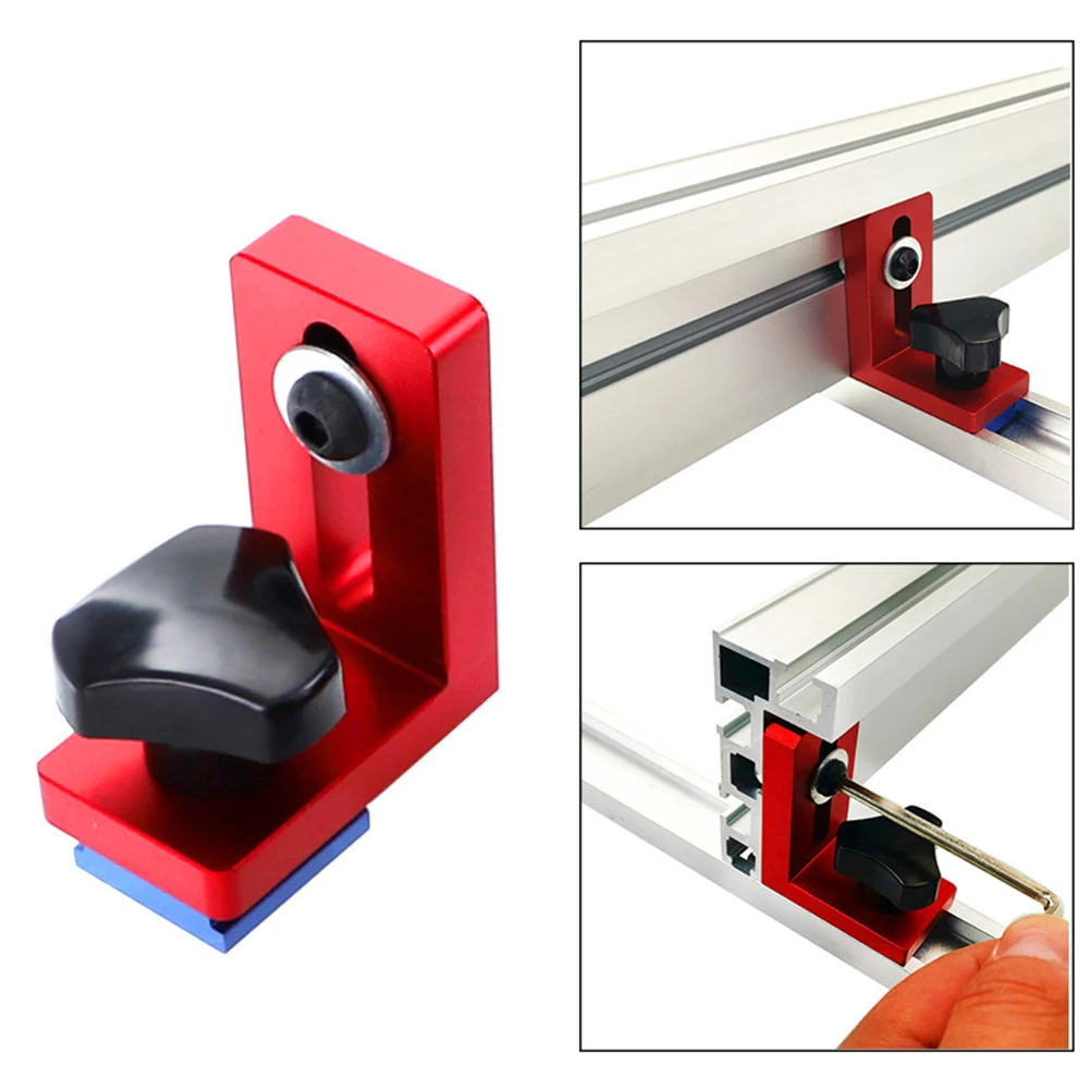 

Woodworking T Slot Stopper Miter Gauge Fence Connector Alloy Miter Track Stop Block Saw Table Sliding Brackets Chute Limiter