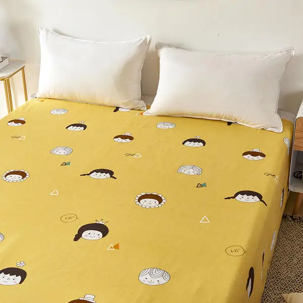 Оптовая продажа 1 шт. простыня из хлопка/полиэстера постельное белье двуспальный