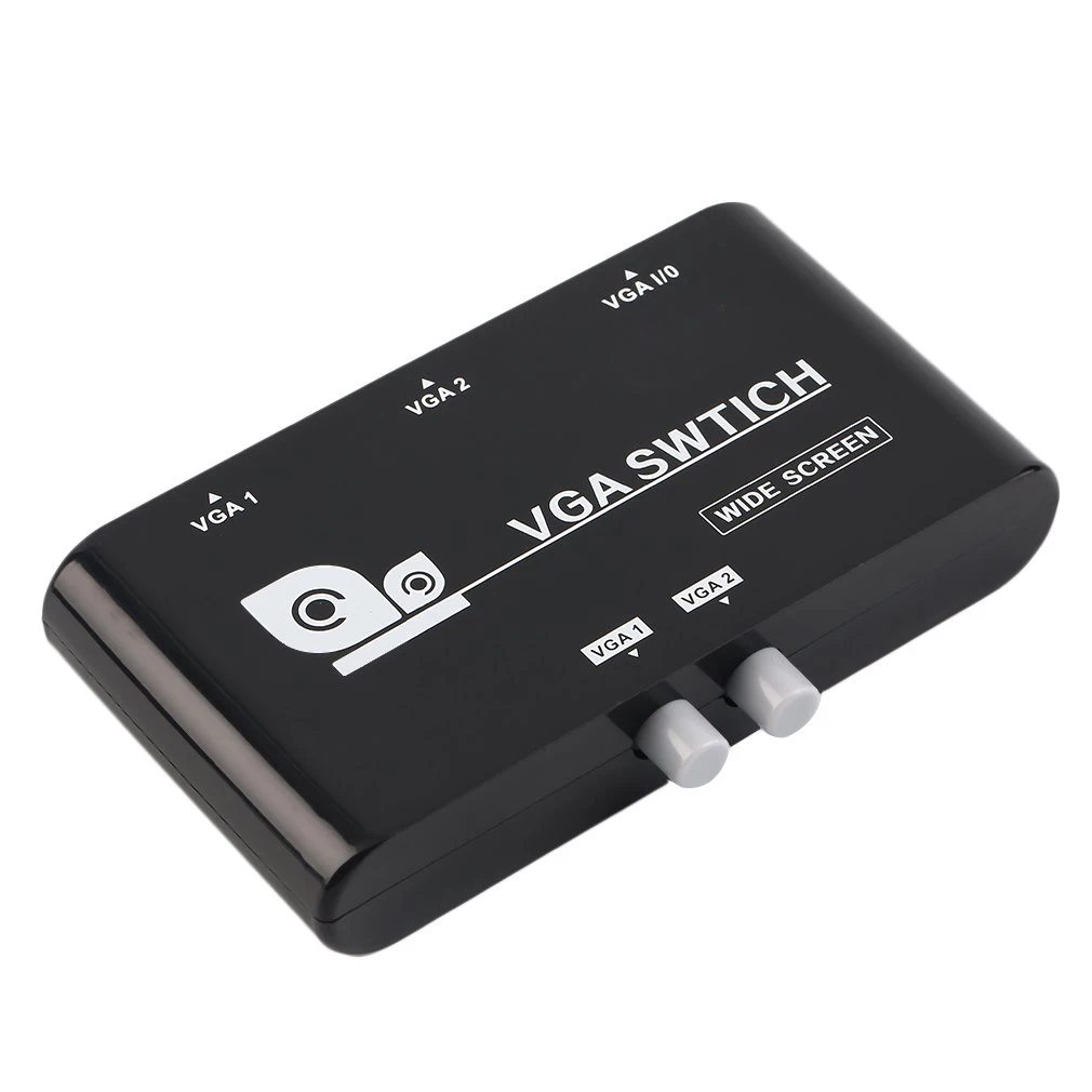 2 In 1 Out VGA Selector Box VGA Video kvm switch 2-Way Sharing Selector Switch Switcher Box For computer monitor Projectors images - 6