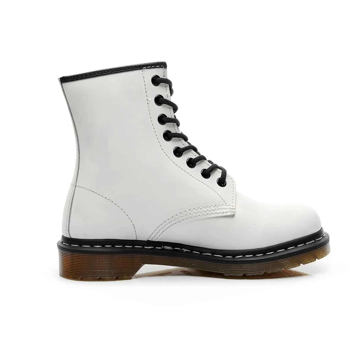 Женские и мужские кожаные ботильоны белые ботинки в байкерском стиле уличные