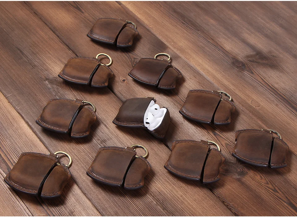 10P чехол для наушников для Airpods кожаный чехол Роскошный кожаный чехол для Apple AirPods 2 Чехол аксессуары Сумки для наушников