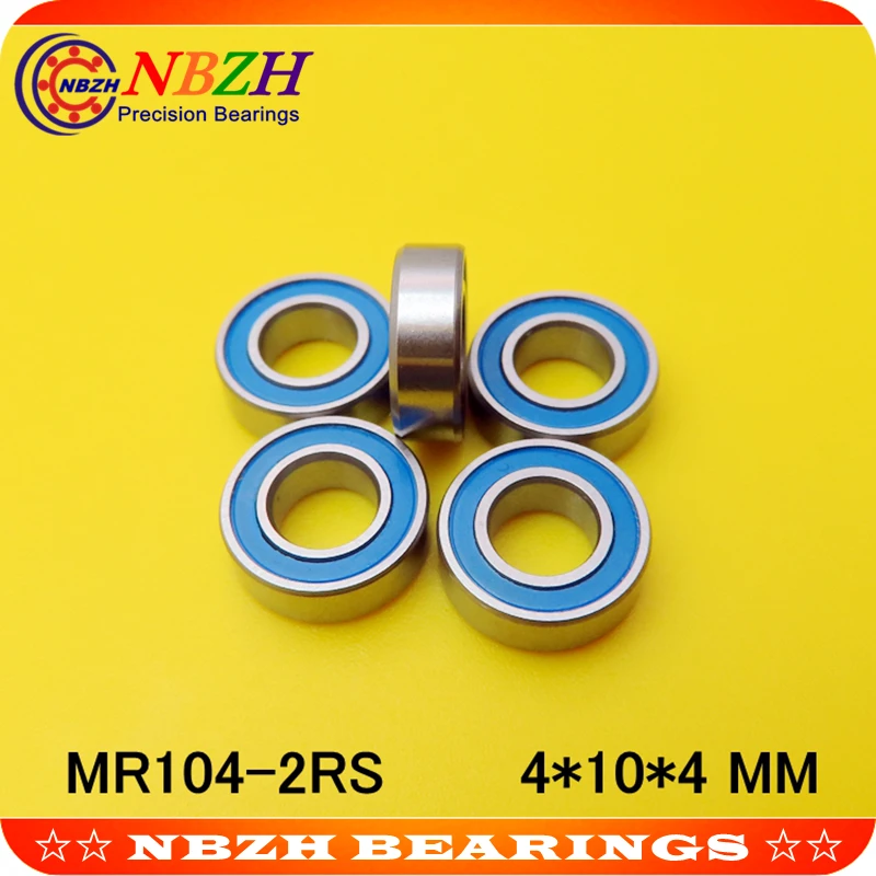 NBZH синий резиновое уплотнение крышка Мини подшипник W ML4010 2RS L 1040 MR104 4X10X4mm Shigh