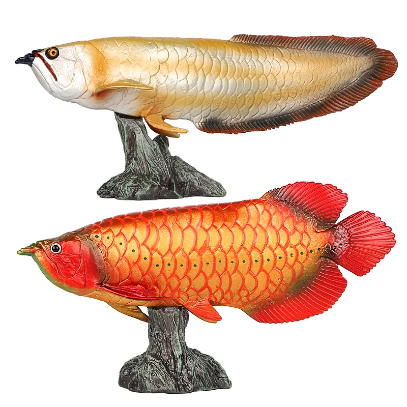 Wiben Sea Life Oncorhynchus модель серебро арована Карп моделирование животных экшн и