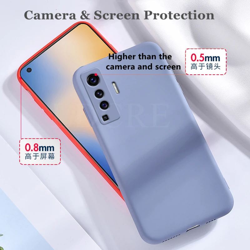 for vivo x50 pro case liquid ultra thin silicone shockproof soft case for vivo x60 x60 pro plus cover for vivo x70 x70 pro plus free global shipping