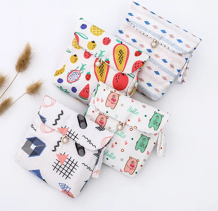 

Women Small Packing Organizers Bag Pouch Travel Packing Sanitary Napkin Small Cosmetic Card Earphone Lipstick Storage Bags Case