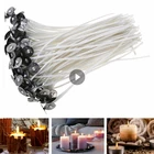 100 шт.компл. Бездымная свеча, фитиль, плетеная соевая восковая сердцевина, керосиновая хлопковая сердцевина, леска, деревянные аксессуары, множество особенностей для изготовления свечей