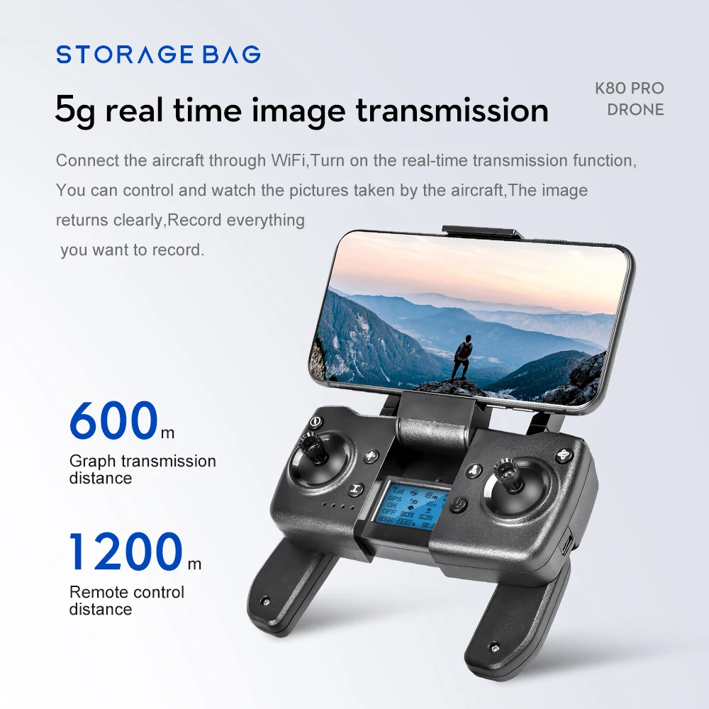 K80 PRO GPS Drone 4k 8K Dual HD Camera Professional Aerial Photography Brushless Motor Foldable Quadcopter RC Distance 1.2km