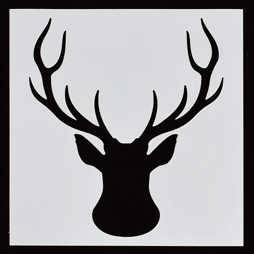 1 шт. головы лося оленя цветок многоразовые трафареты аэрограф живопись на холсте