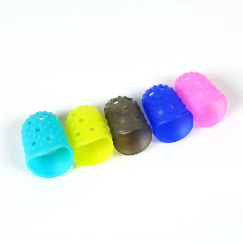 

5Pcs/Set Finger Cover Silicone Finger Guards Guitar multicolor Fingertip Protectors for Ukulele Guitar Five Sizes Non-slip Cover