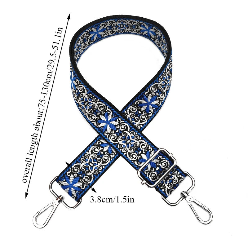 Jacquard Bag Strap Women Handbag Belt Wide Shoulder Bag Strap Replacement Strap Accessory Bag Part 1pc 130cm Adjustable Belt