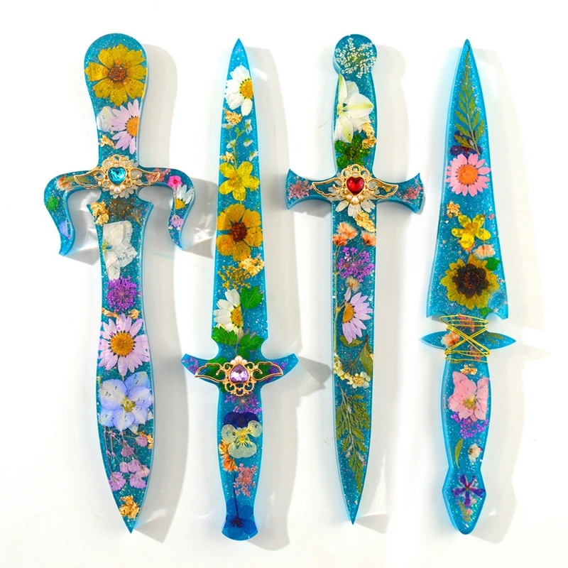 

Keychain Resin Mold Swords Weapons Silicone Mold Dagger Epoxy Casting Mold for Jewelry Casting Decoration Craft Making