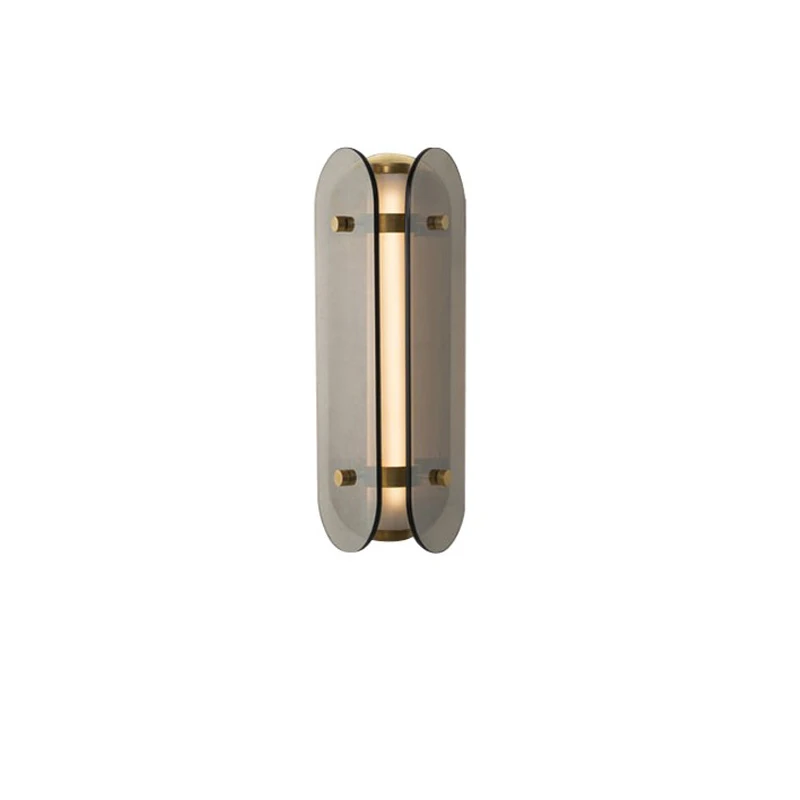 

New product light luxury Nordic modern minimalist living room dining room bedroom bedside study glass metal plating wall lamp