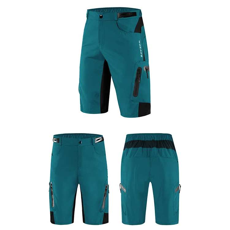 WOSAWE Baggy Cycling Shorts MTB Mountain Bike Loose-fit Padded Short Adjustable Waists Road Bike Short Trousers - Цвет: BL132-Q