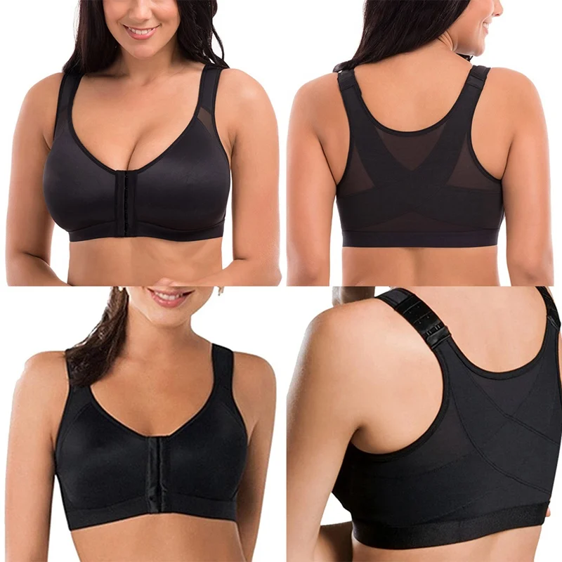 

S-5XL Posture Corrector Lift Up Bra Women Shockproof Sports Cross Back Bras Support Fitness Breathable Vest Underwear
