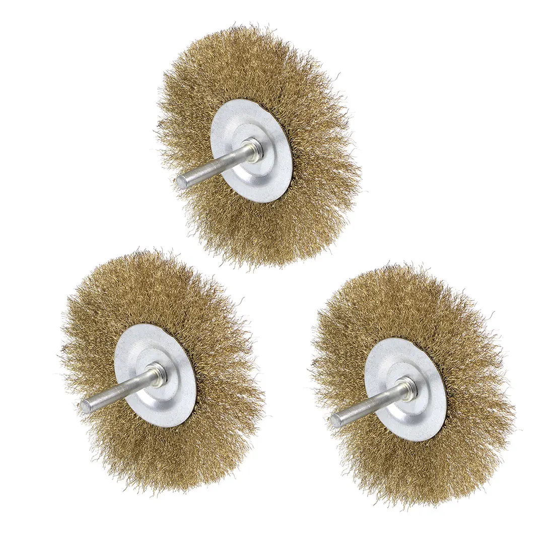 

Uxcell 3 шт. 4-дюймовая проволочная колесная щетка, скамейка с латунным покрытием, ОБЖИМНАЯ сталь, хвостовик 1/4 дюйма, 100x15x6 мм для удаления ржавчи...