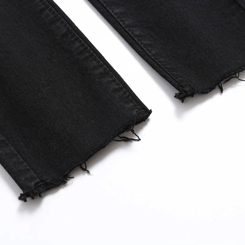 Модные джинсы с высокой талией для женщин корейские обтягивающие Стрейчевые