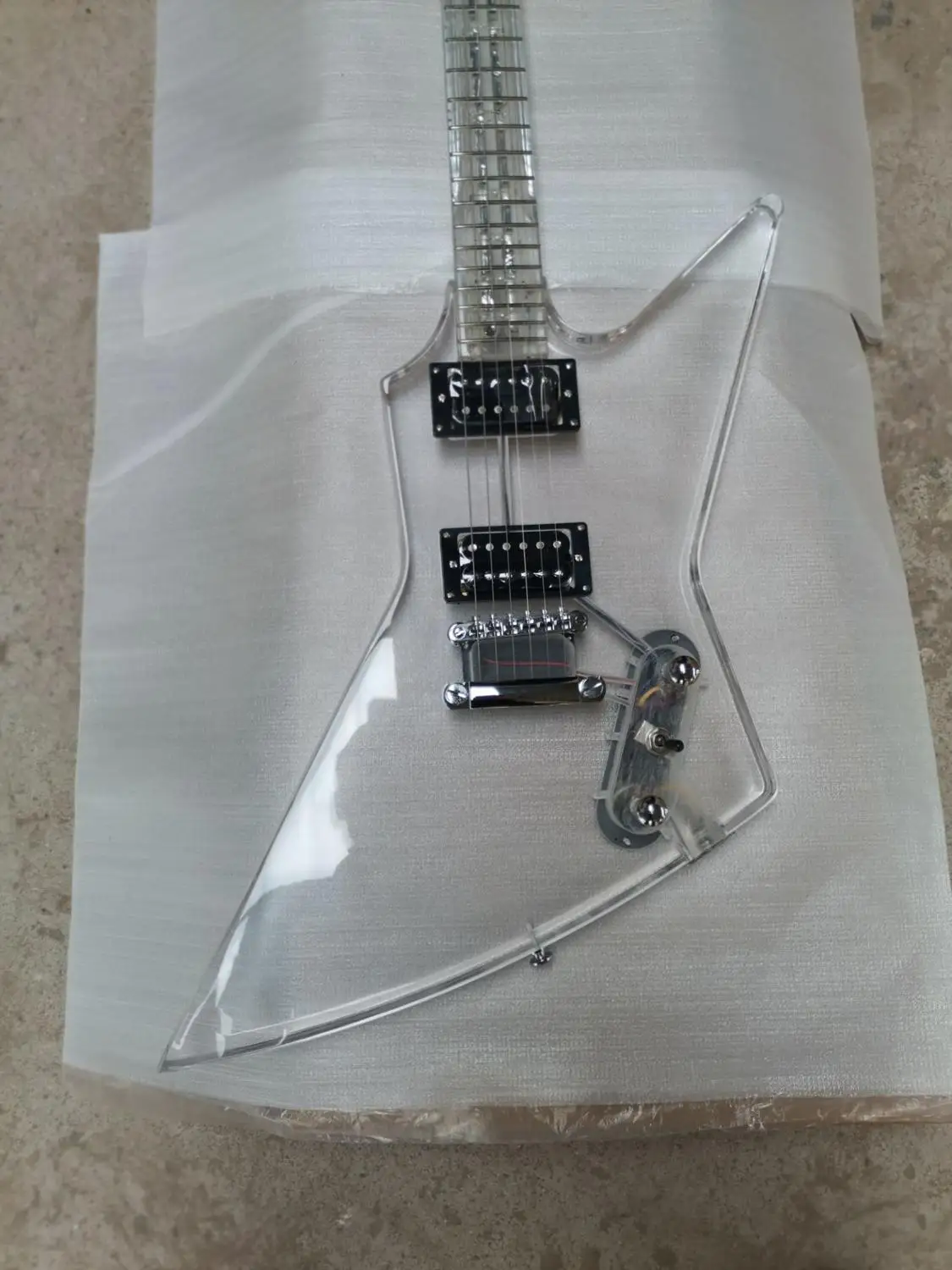 

good quality acrylic body shape electric guitar free shipping
