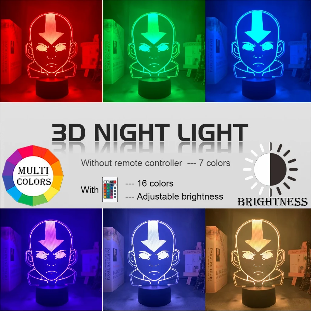 

Acrylic LED Night Light Kids Bedroom Decoration Lamp 3D Acrylic Animation Light Anime Neon Sign Led Lights for Bedroom