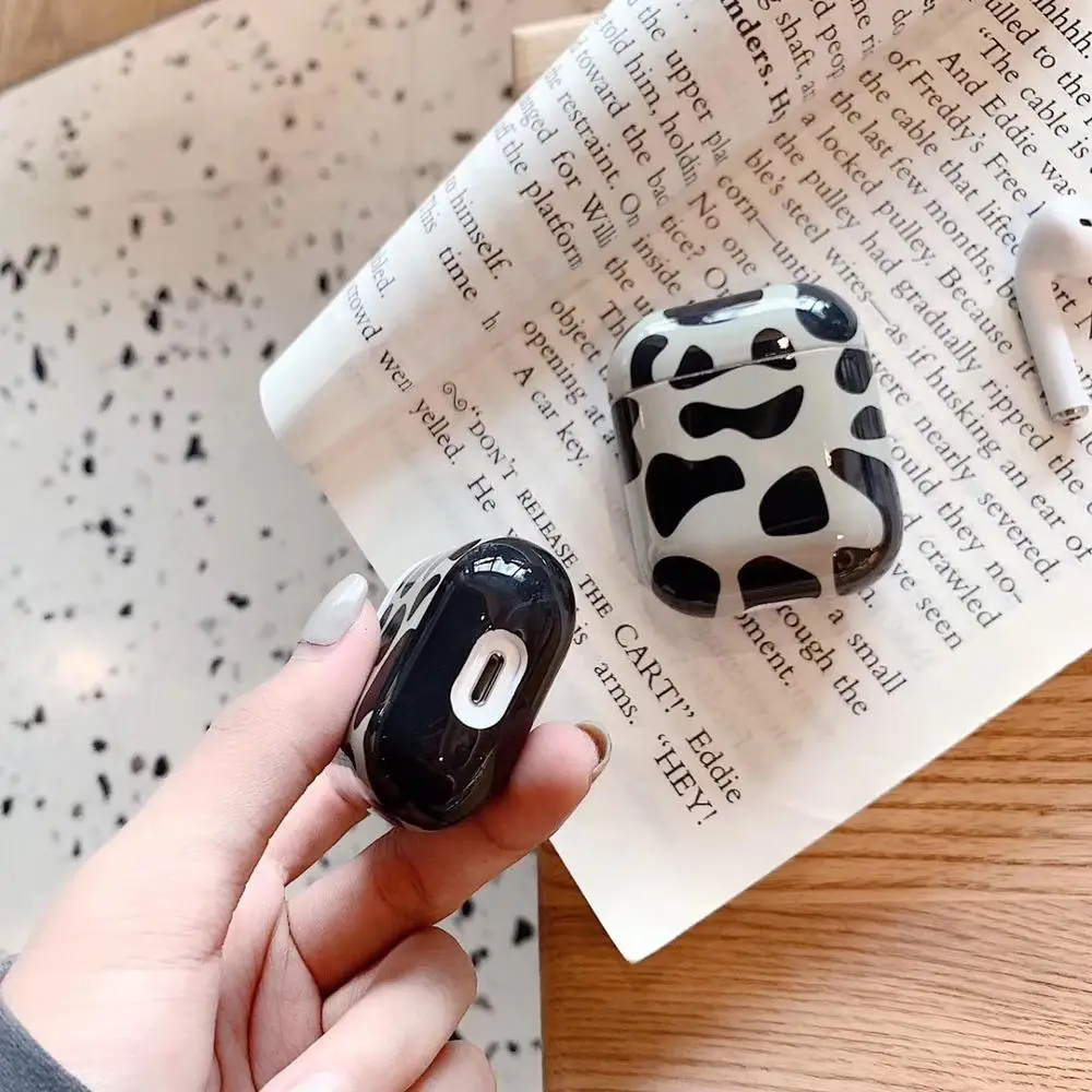 Модный Леопардовый Bluetooth беспроводной набор наушников Airpods силиконовый чехол для