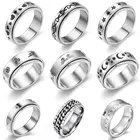Модное изысканное кольцо SHOUMAN 46 мм с тонкой настройкой из нержавеющей стали, вращающееся, высокого качества, в стиле панк, для женщин и мужчин, парные кольца, ювелирные изделия, подарок вечерние ринку