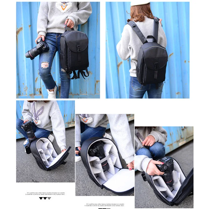 new backpack shoulder bags with compartments for canon nikon sony dslr lens tripods camera accessories free global shipping