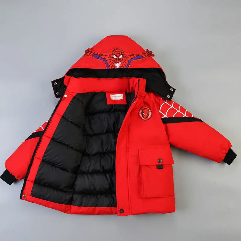 

New Winter Jacket for baby Boys Warm Jacket Children's Cartoon Coat Cotton Padded Clothing Kids Warm Parka Boy Hooded Thick